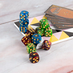LAMJAM six-color D6 set enhances game organization