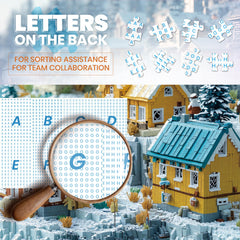 Lamplig 1000-piece puzzle with 1:1 poster for precise placement