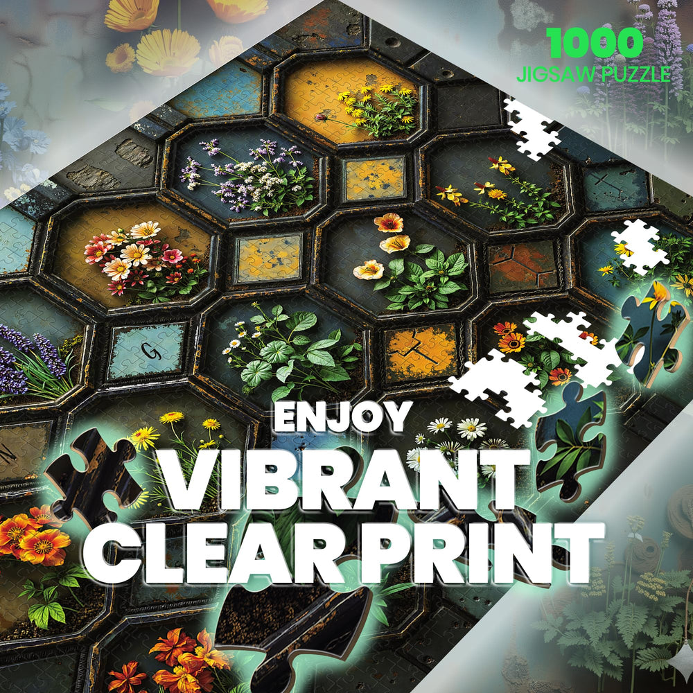 Lamplig Puzzles Flowers marigolds hyacinths – crisp colors for focused family game nights.