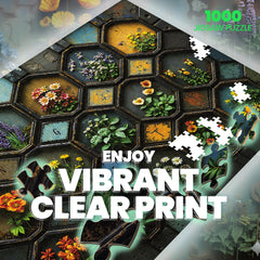 Lamplig Puzzles Flowers marigolds hyacinths – crisp colors for focused family game nights.