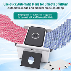 LAMZZP shuffler with LED controls guiding smooth, low-noise operation