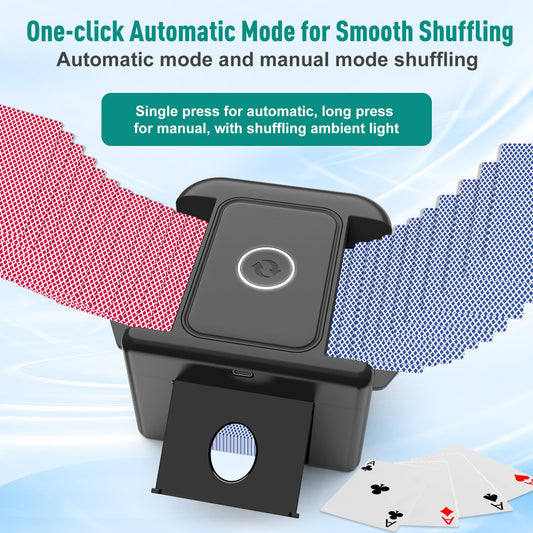 LAMZZP dual mode shuffler with LED circle for easy control.