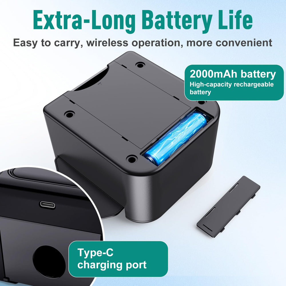 LAMZZP Type-C rechargeable battery for long lasting power.
