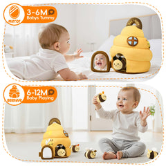 Lanbeby Bee rattle inside promotes grasping and shaking fun.