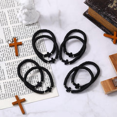 Landical Jesus cross wristbands with elastic for easy wear at events