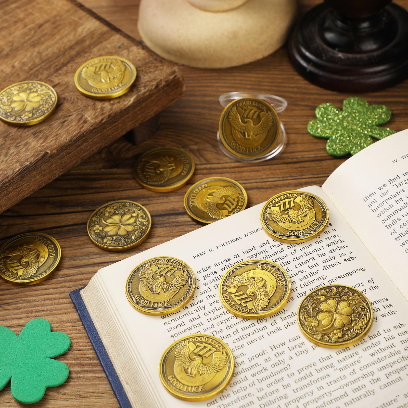 Two-sided Landical charm coin ideal for gifting or pocket use.