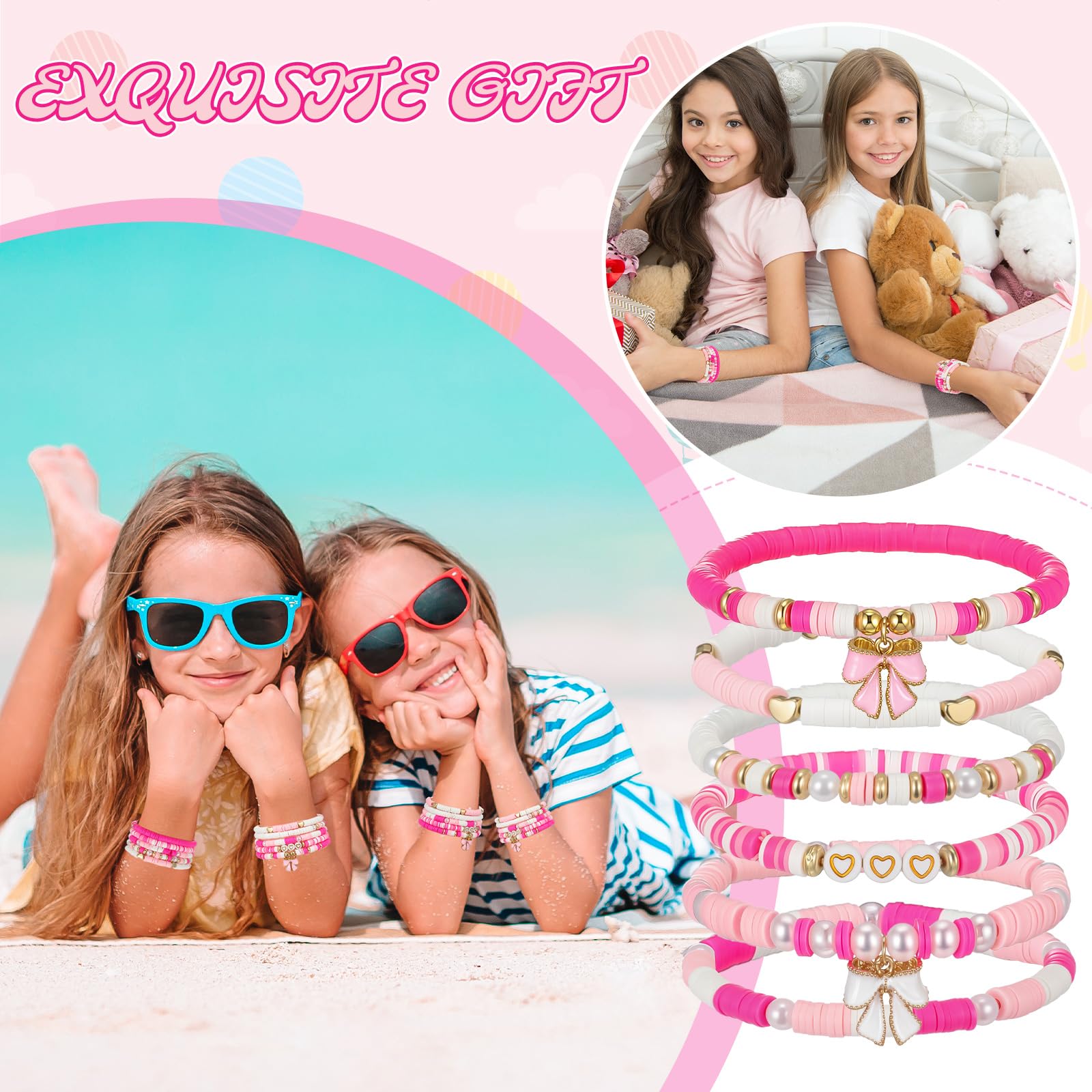 Landical party favors bow bracelets, adorable gifts for guests and friends
