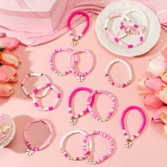 Landical pink bow wristbands, waterproof for outdoor celebrations