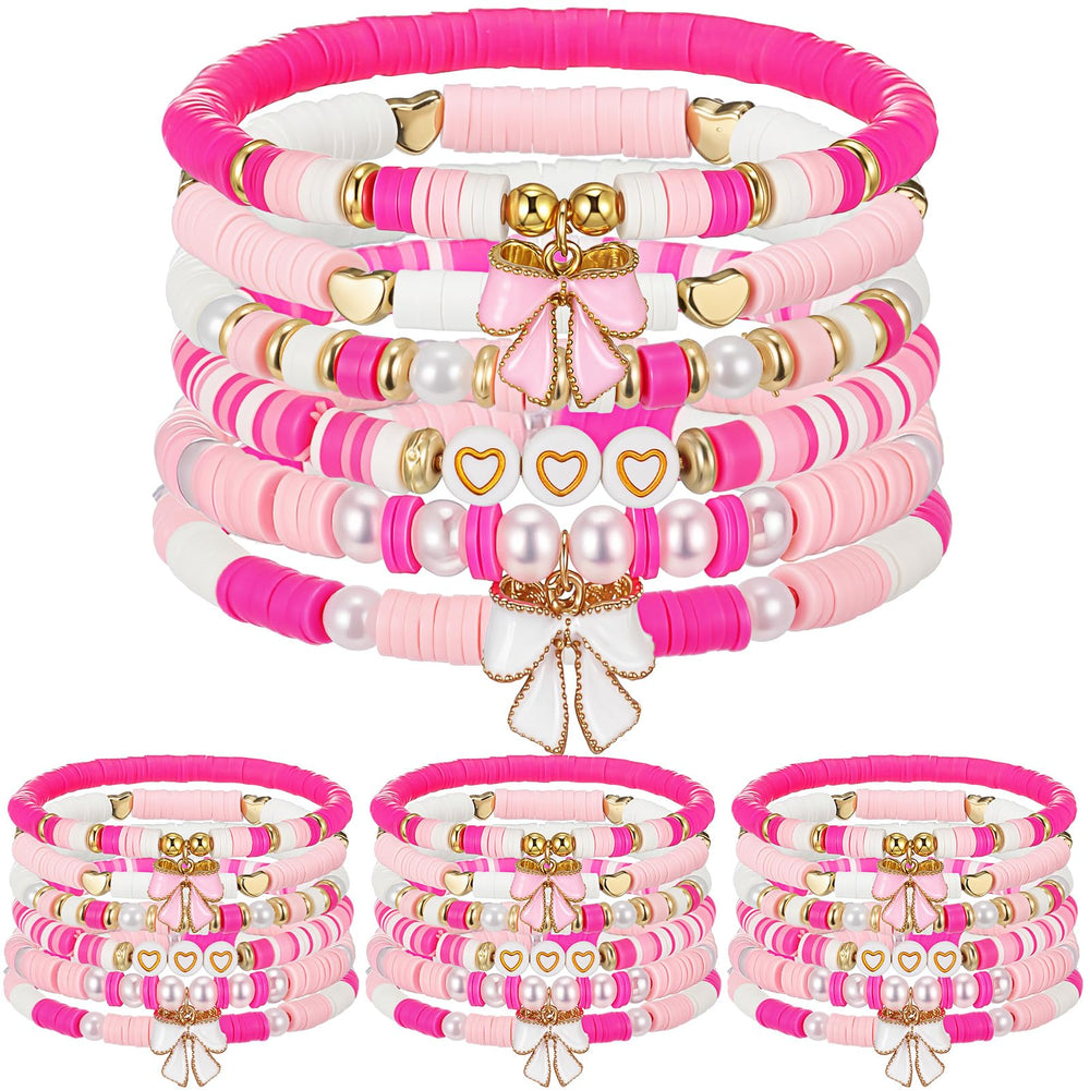 Landical Valentine bow bracelet pink, ideal for party gifts and moments