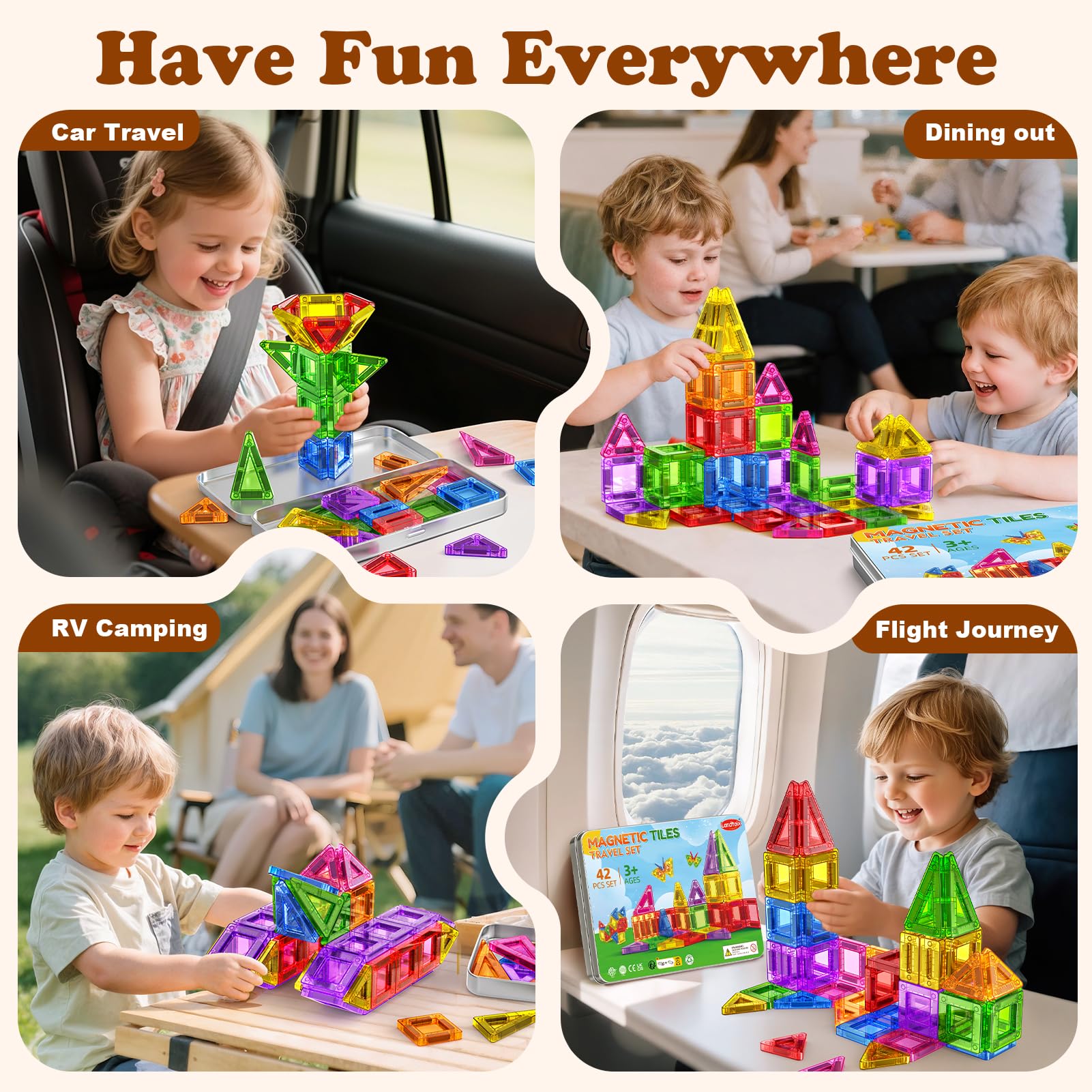 Landtaix high-quality safe plastic with smooth edges for toddlers.