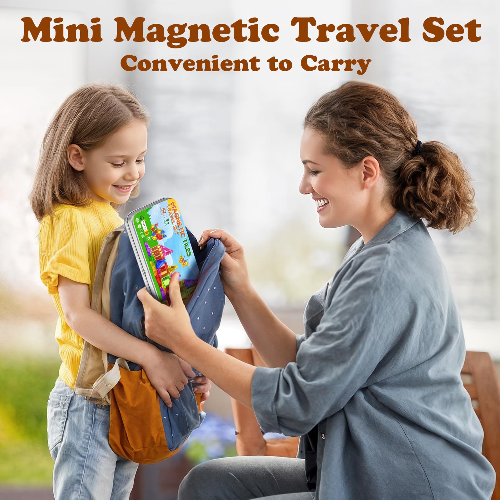 Landtaix magnetic tiles compatible with regular tiles for familiar, expandable play.