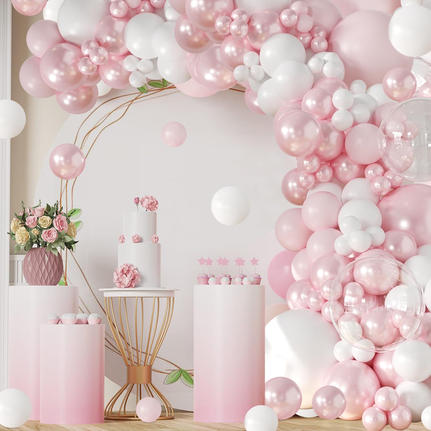 LANGASQUE pink double-stuffed balloons provide vibrant color for celebrations