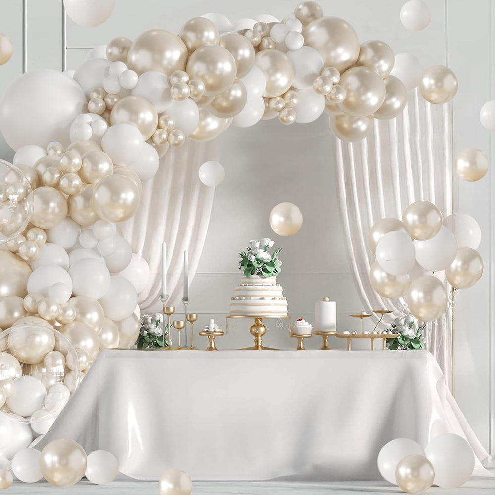 LANGASQUE pearl arch adds timeless elegance to weddings.