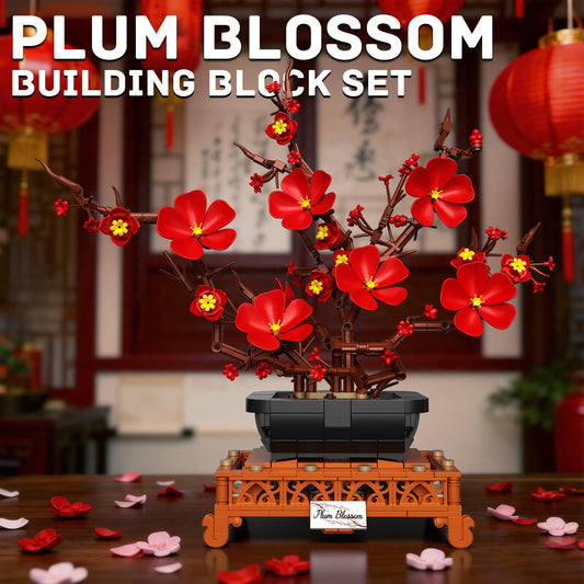 LANGLICHUN 3D plum bloom detail highlighting lifelike petals and branches for display