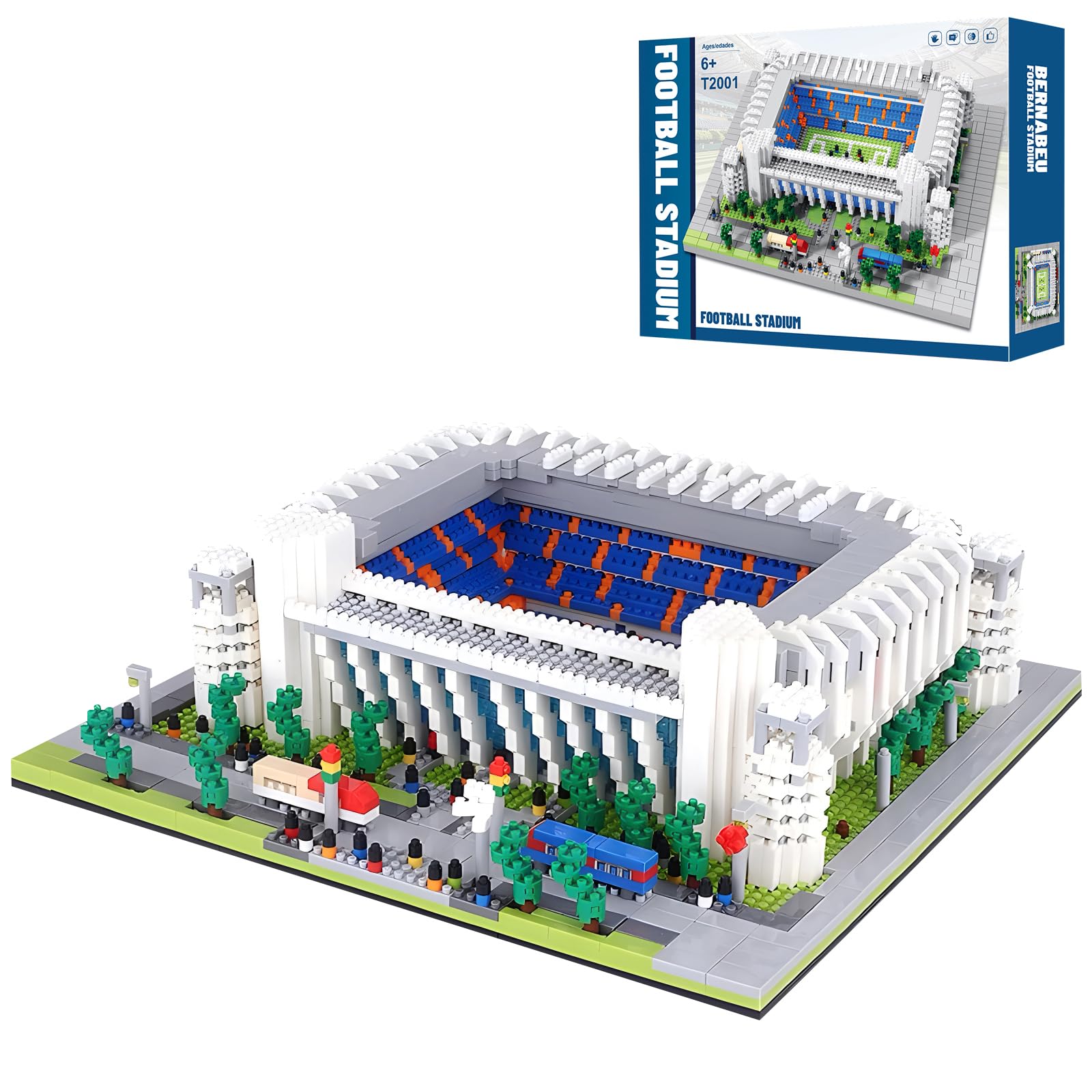 LANGLICHUN Madrid-style stadium base with sturdy display-ready construction.