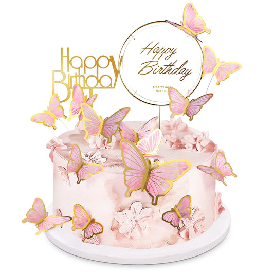 LANGPA butterfly cake toppers collection adds whimsy to cakes and cupcakes