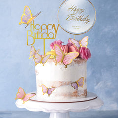 LANGPA purple pink butterfly decor for birthdays, baby showers, and weddings