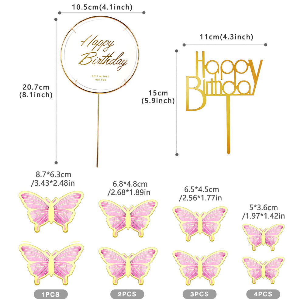 LANGPA round acrylic panel with gold frame for elegant birthday cake focal point