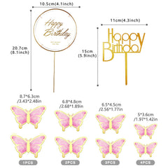 LANGPA round acrylic panel with gold frame for elegant birthday cake focal point