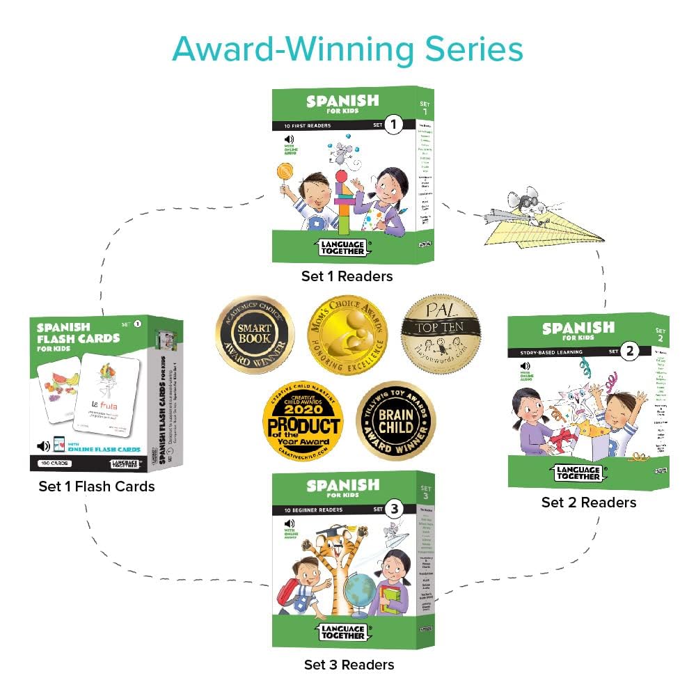 Language Together flashcards color illustrations aid early color recognition.