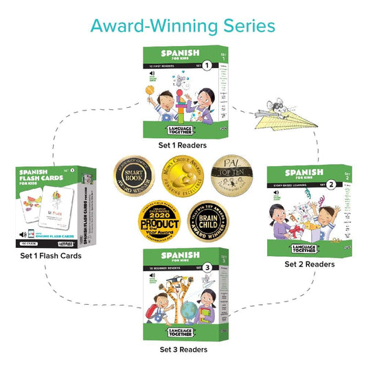 Language Together flashcards color illustrations aid early color recognition.