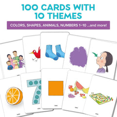 Language Together flashcards numbers 1-10 illustrate counting for beginning math practice.