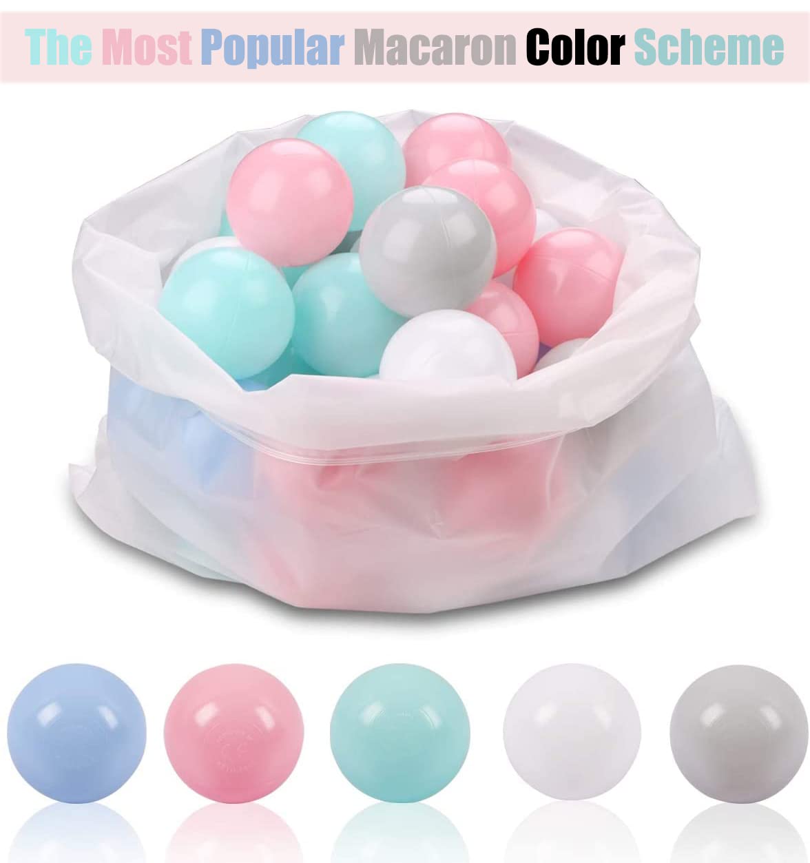 LANGXUN ball pit balls 2.2 inch diameter for easy grip