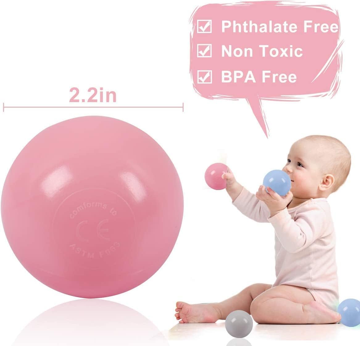 LANGXUN colorful ball pit balls used as play tent decor