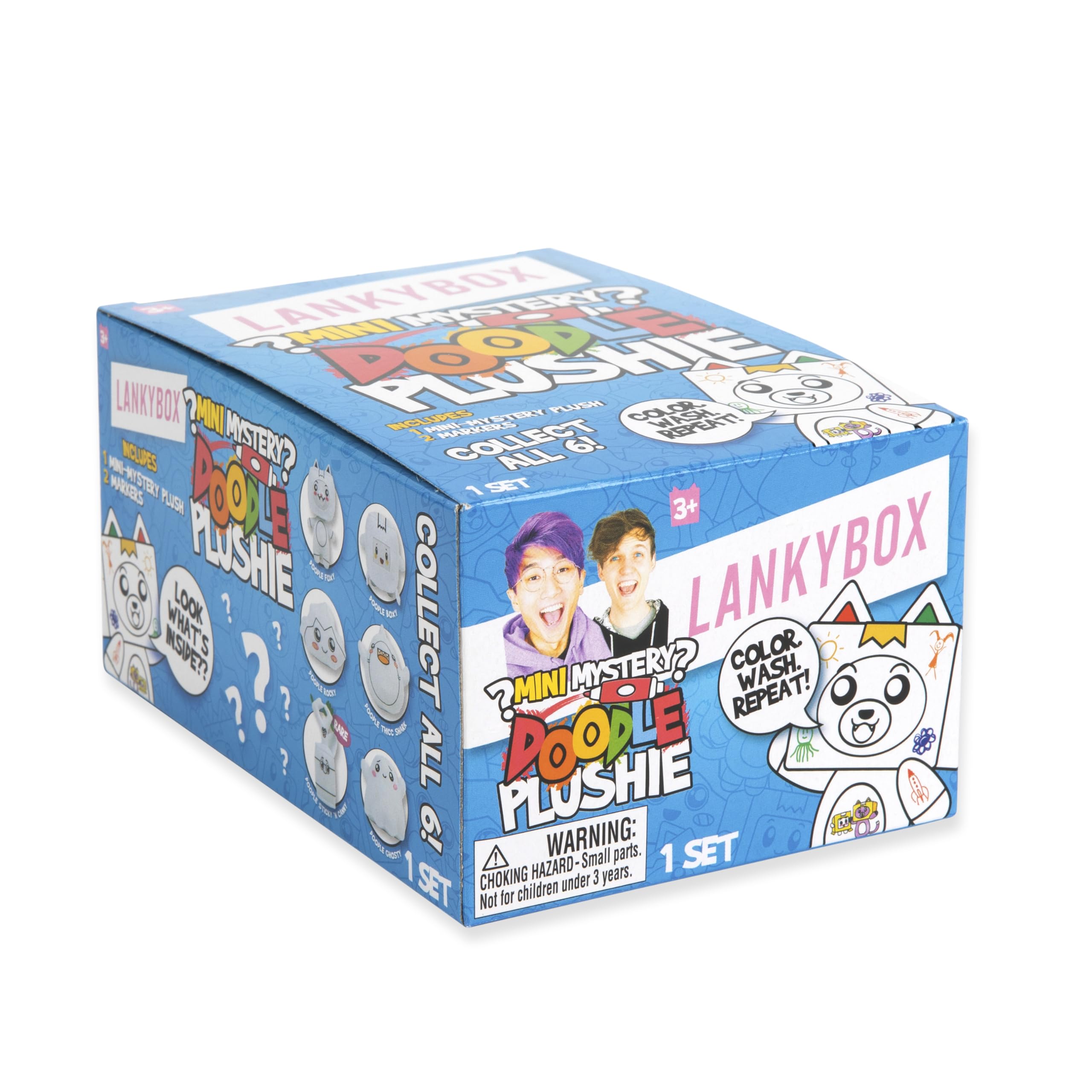 LankyBox doodle-collection character 3 plush for creative coloring.