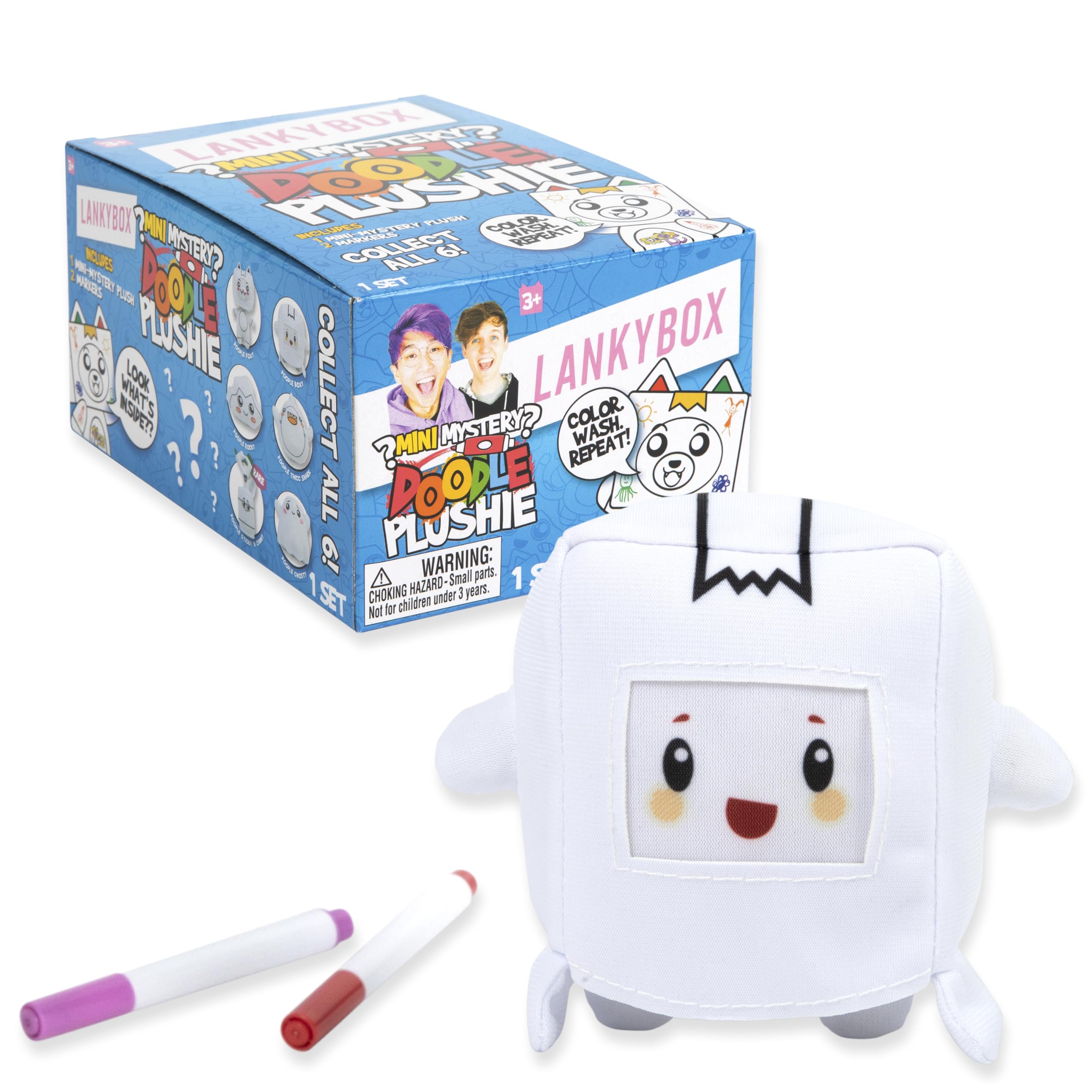 LankyBox doodle-collection character 4 plush for washable doodling.