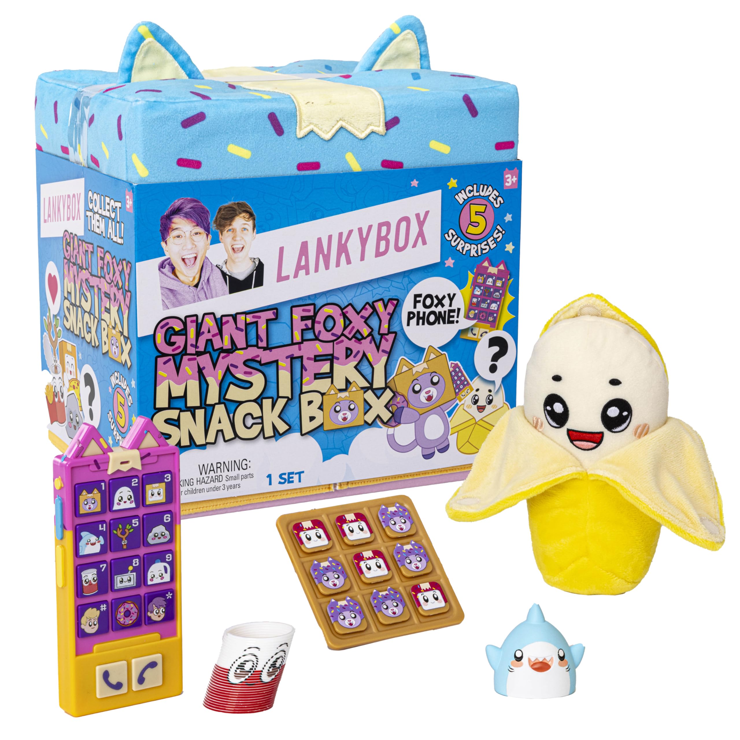 LankyBox Giant Foxy Surprise Snack Box front view with official merch reveal