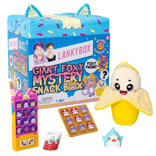 LankyBox Giant Foxy Surprise Snack Box front view with official merch reveal