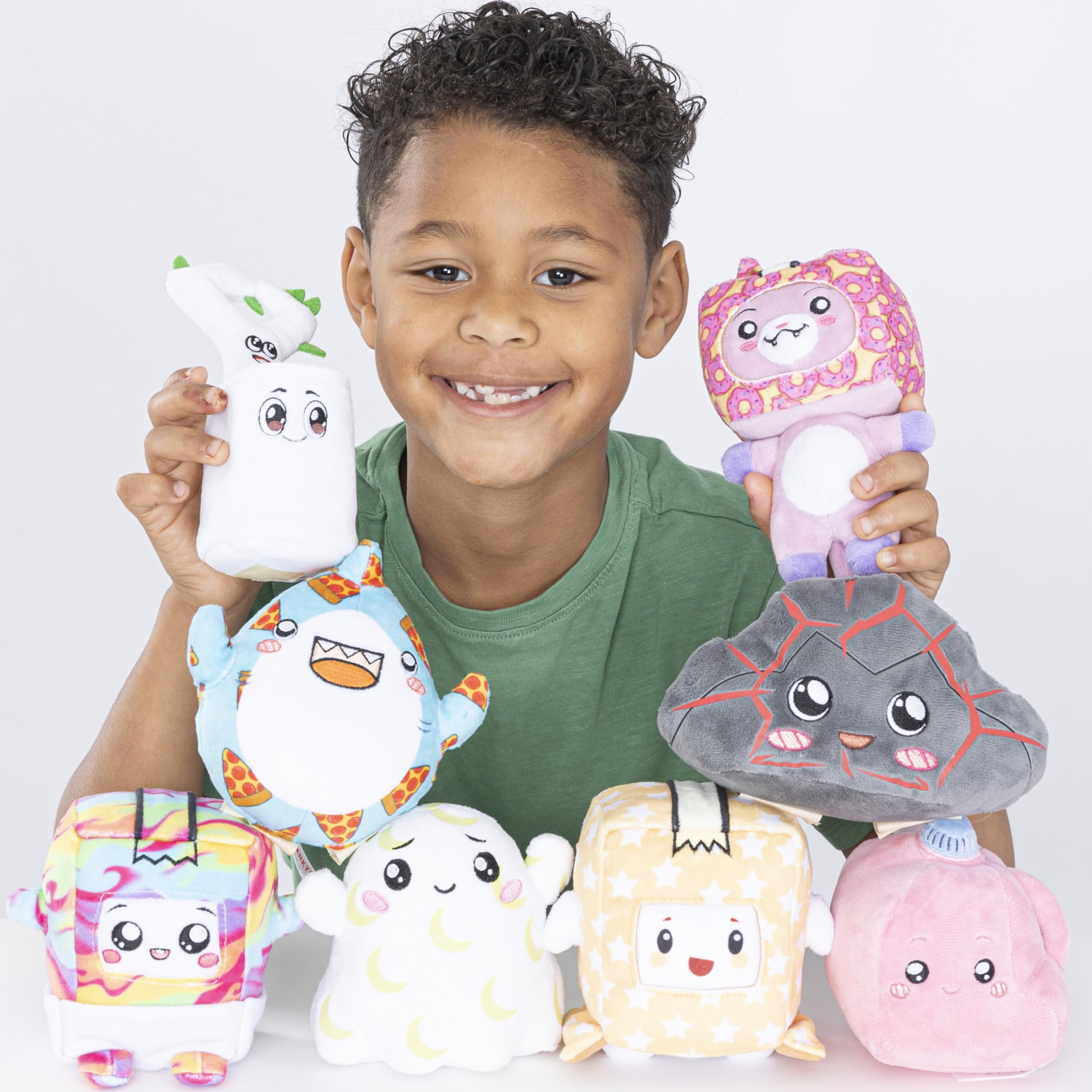 LankyBox Lava Rocky glow-in-the-dark plush for night display.