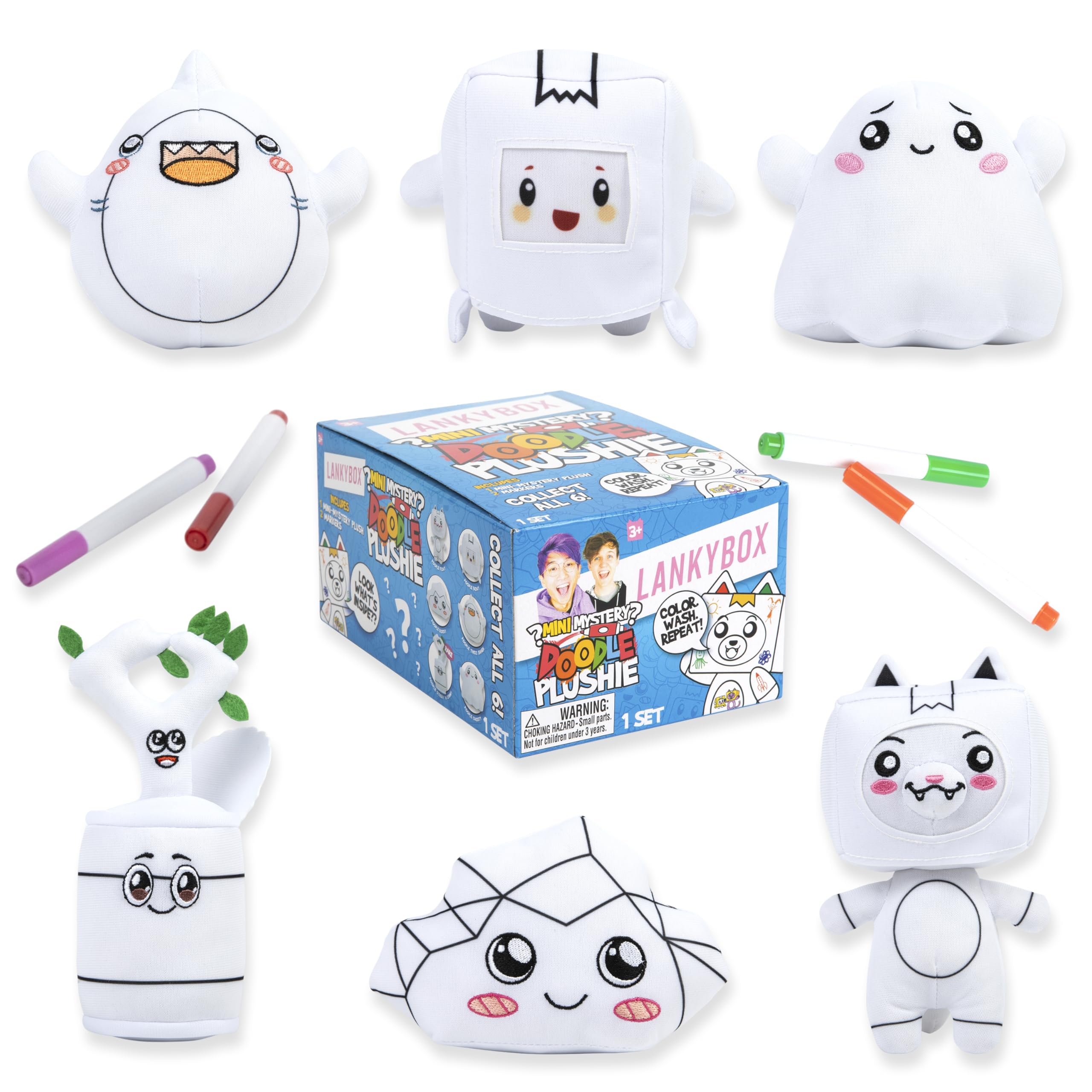 LankyBox mini mystery plush pack ready for doodling adventures.