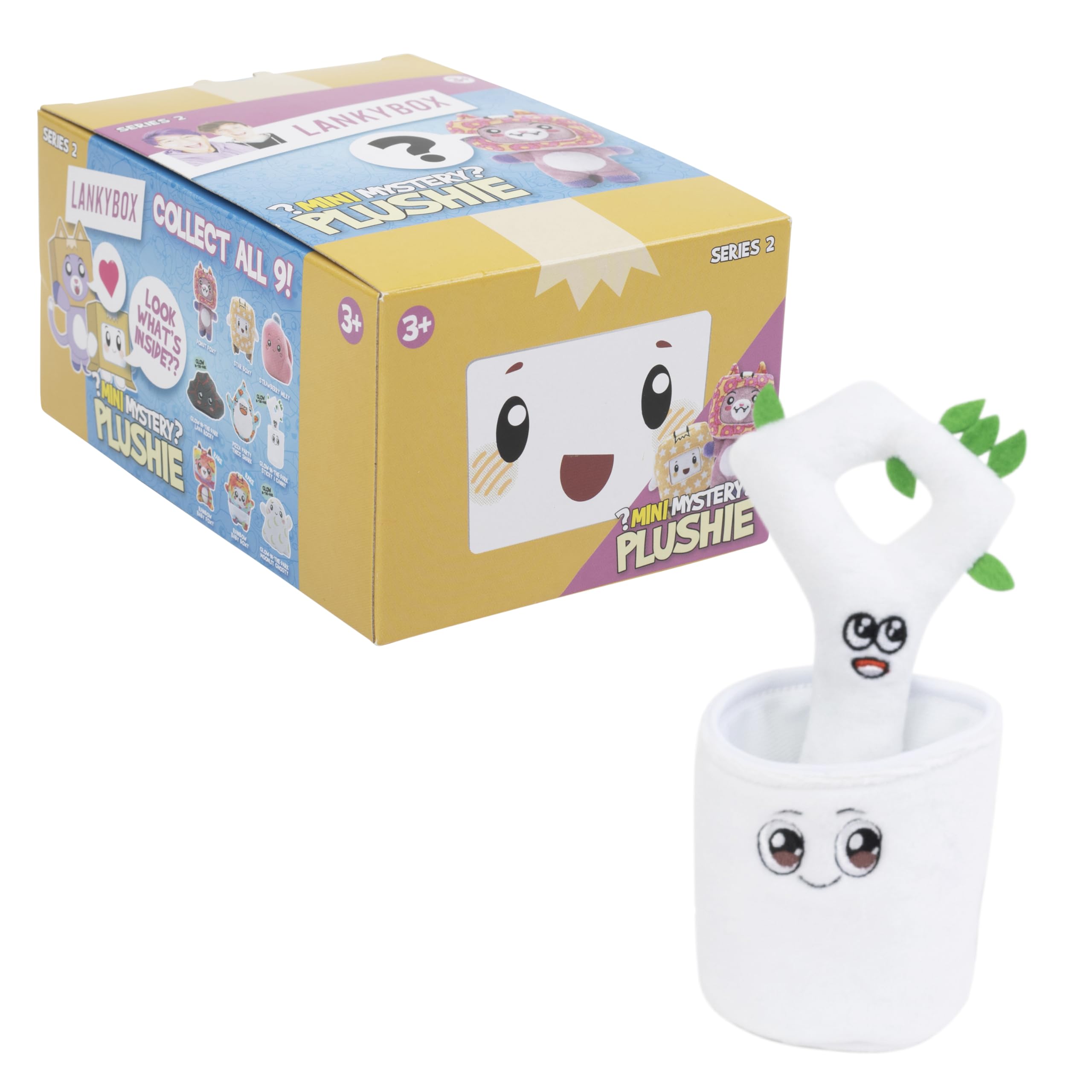 LankyBox soft and huggable Mini Mystery Plush for desk or bed.