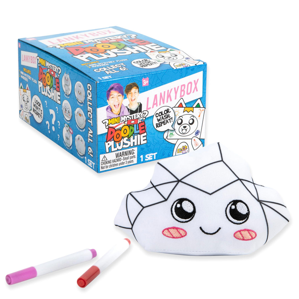 LankyBox mini mystery plush with washable markers for color ideas.