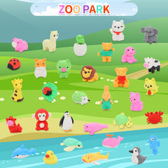Each eraser about 1 inch, easy to decorate notebooks.