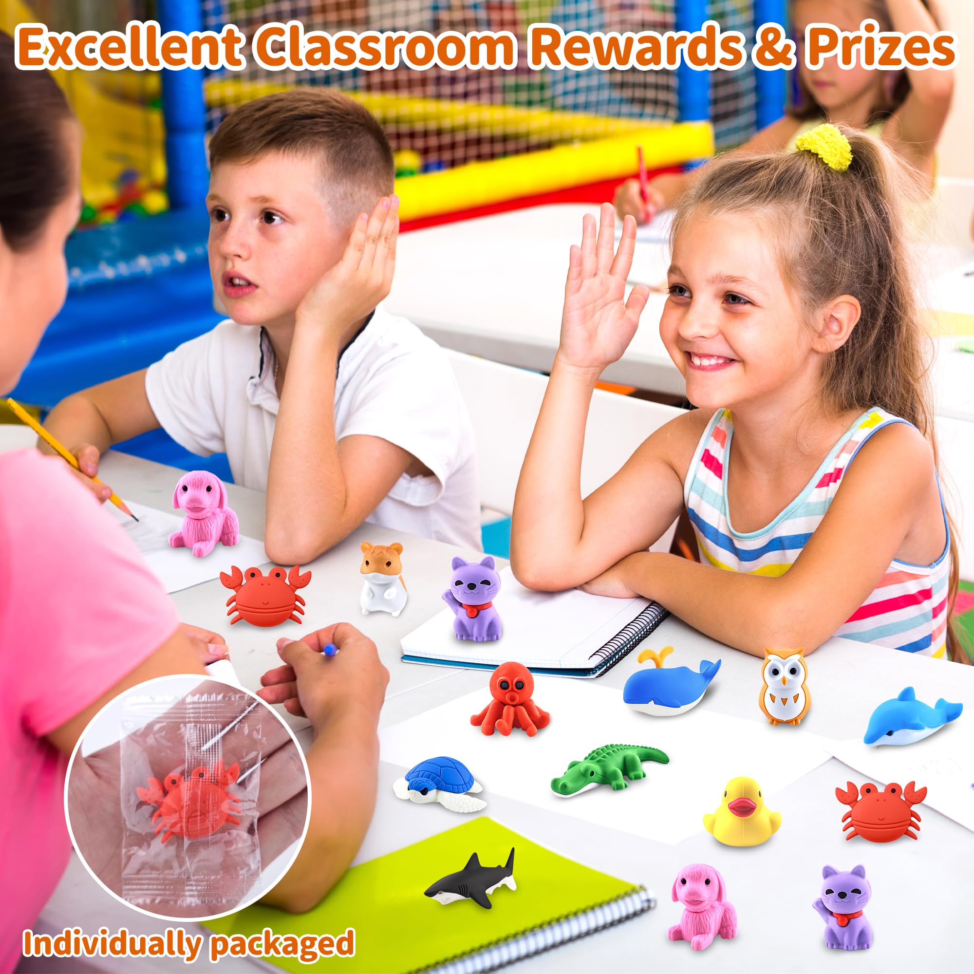 LanMa classroom-prize hamster erasers make engaging rewards for participation.