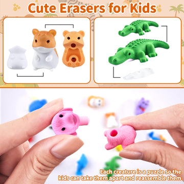LanMa colorful hamster erasers brighten desks and spark color recognition.