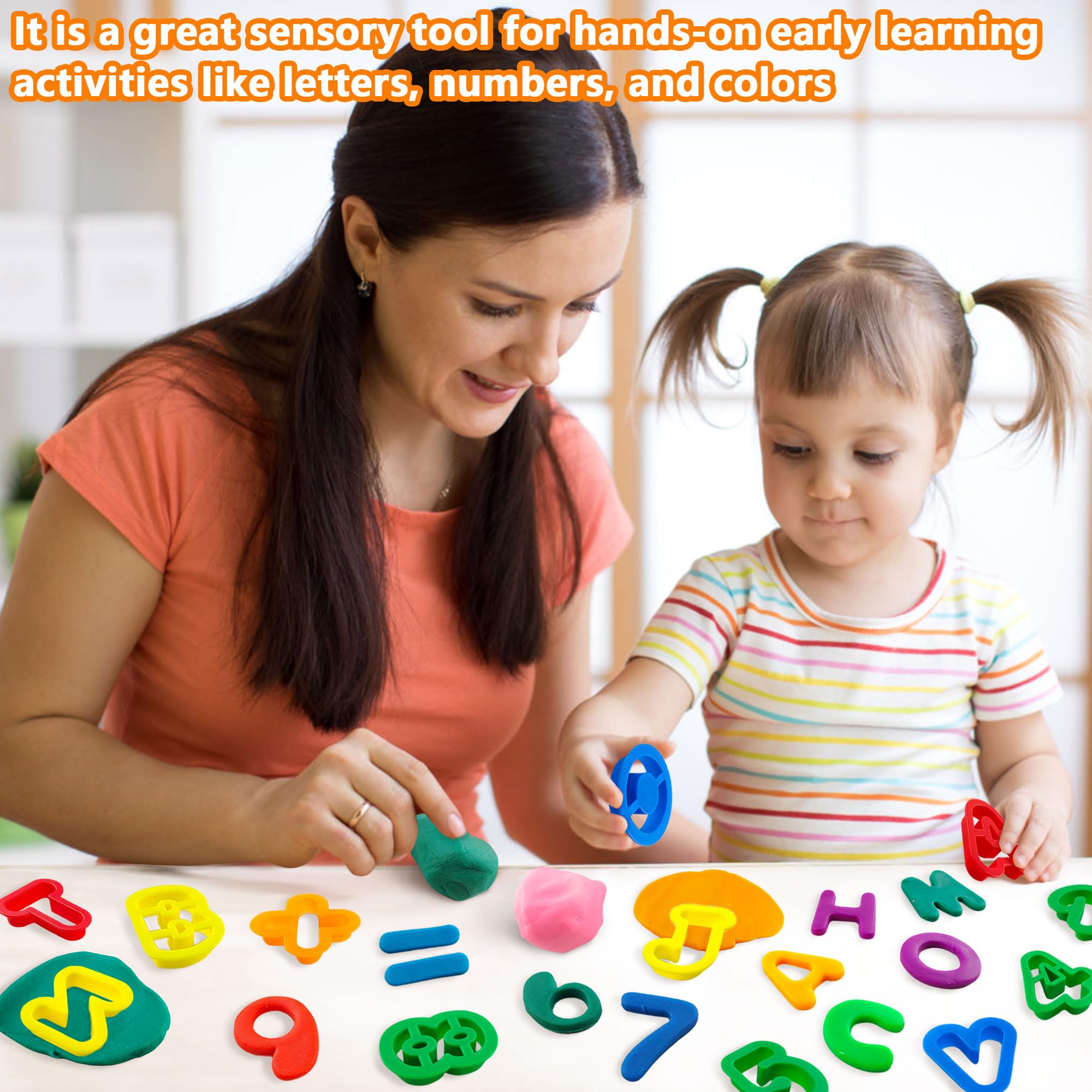 LanMa Dough Tool Set inspires personalized crafts with letters and numbers.