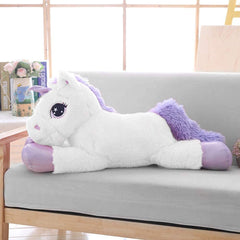Lanmore big unicorn stuffed animal in white, 24-inch cuddle haven for kids