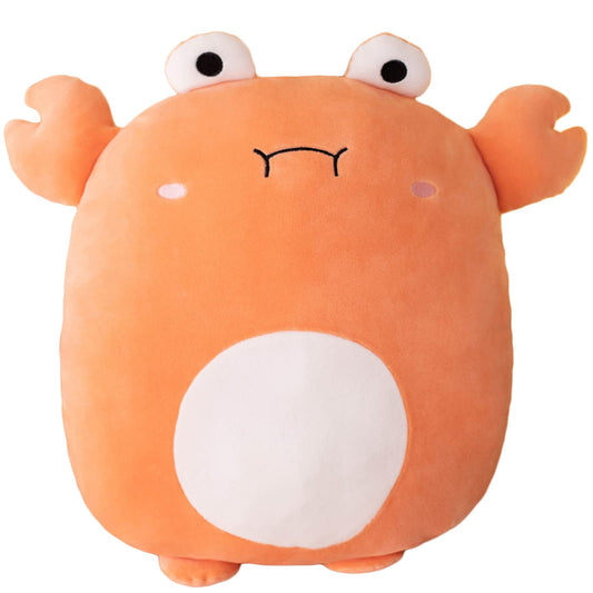 Lannery crab plush pillow, 16-inch cuddle-ready design for cozy evenings.