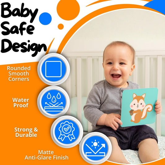 LaNoah Toys newborn flash cards enhance tummy-time bonding and parent–child interaction.