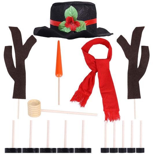Lansian snowman kit scarf adds color and warmth for DIY snowman