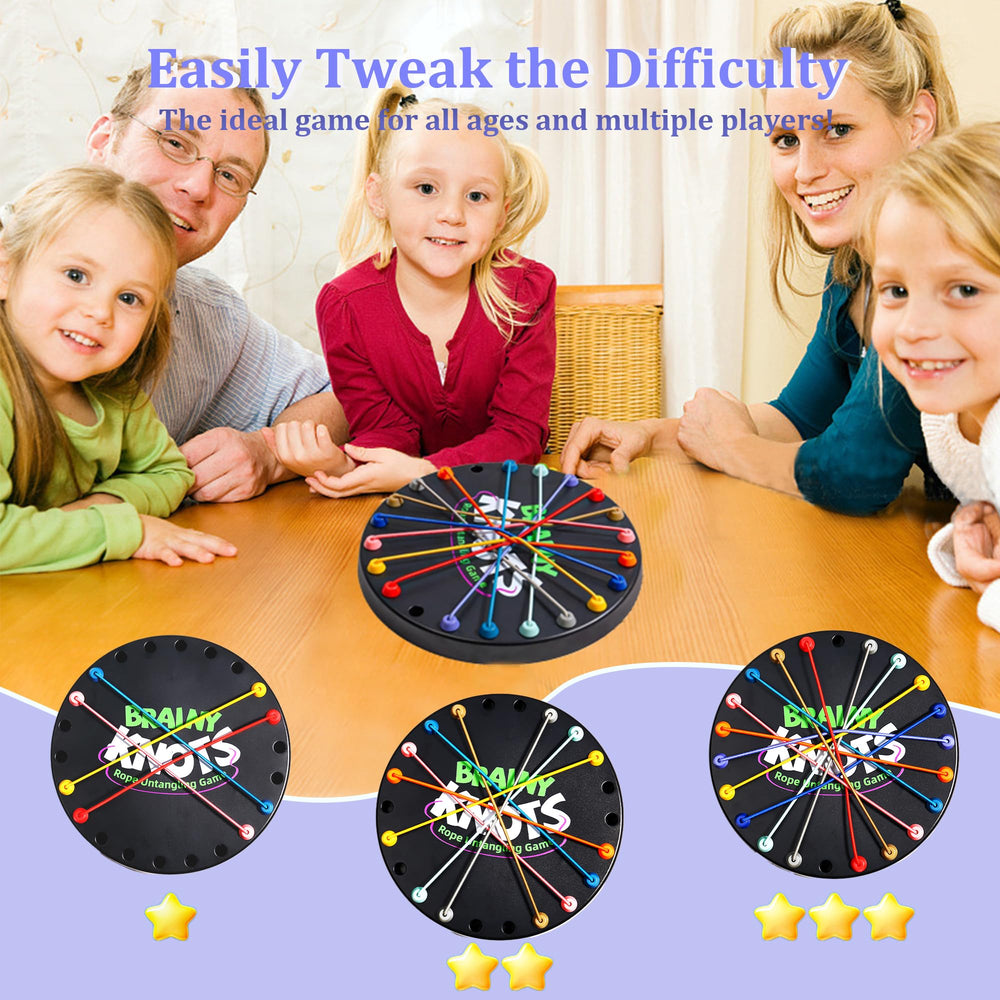 LANSKLBD Brainy Knots closeup tangled rope shows engaging challenge and tactile play.