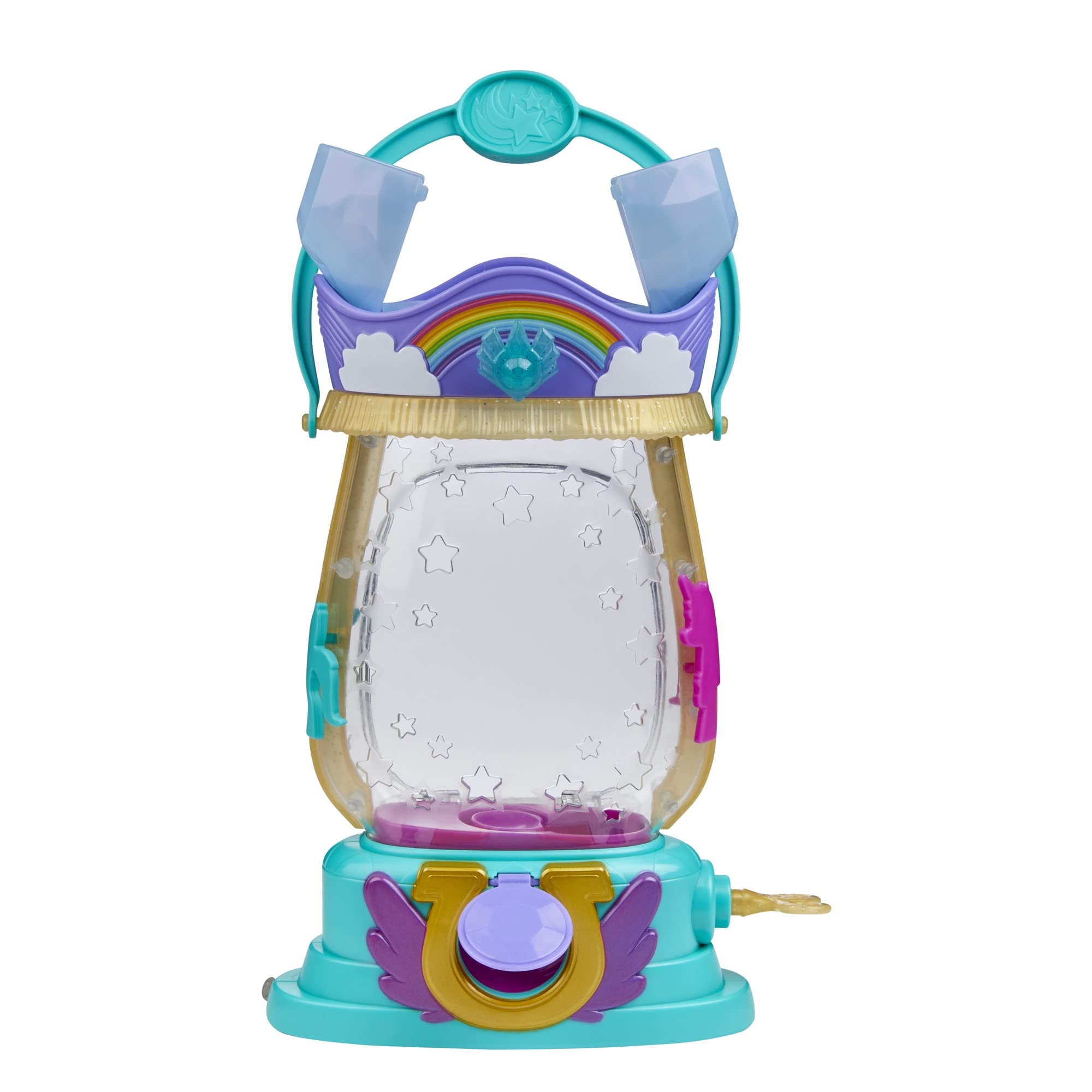Twist the lantern key to reveal crystal containers and surprises