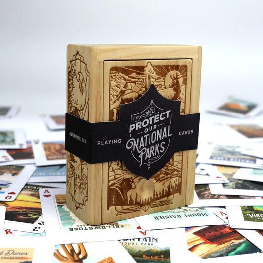 Lantern Press hand-drawn National Parks art cards with unique park imagery for collectors.