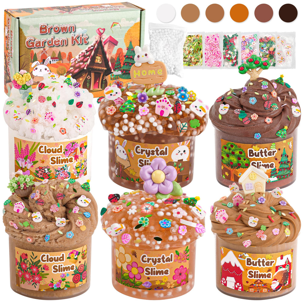 LAWOHO brown butter slime kit showcases soft texture and easy stretch for fun play