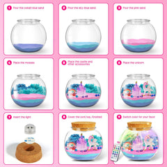 LAOESE unicorn terrarium makes a delightful gift for girls.