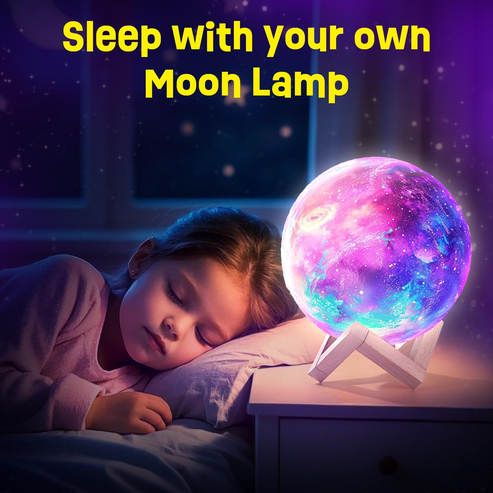 LAOESE Moon Lamp Painting Kit: color-mixing guide for custom palettes.